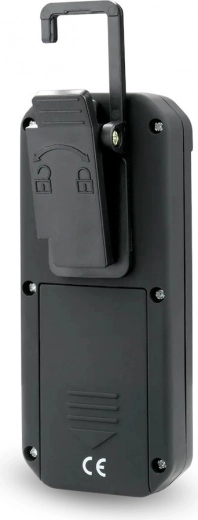 Hands-free work thanks to magnet and clip with hook