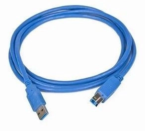 Blue USB 3.0 Type AB Cable 1.8m