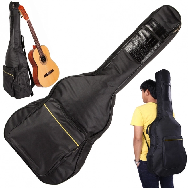 Acoustic Guitar Case with Pockets and Reinforcements