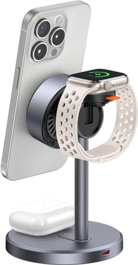 3-in-1 opladen voor telefoon, horloge en oordopjes