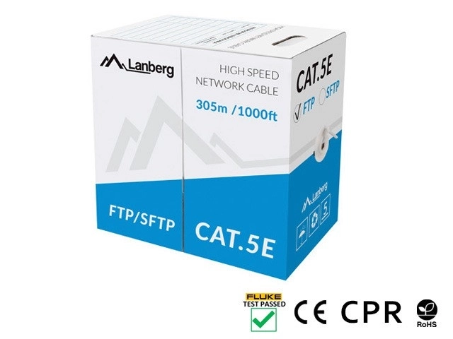 SFTP Cat5e Ethernet Cable 305m Gray