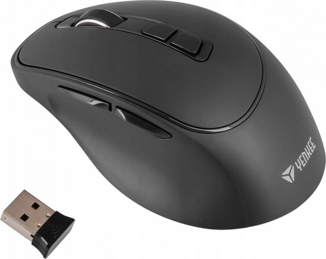 Mouse senza fili a batteria ricaricabile da 2,4 Ghz 6 pulsanti 2400DPI – Nero
