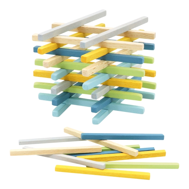 Colorful wooden sticks for creative play