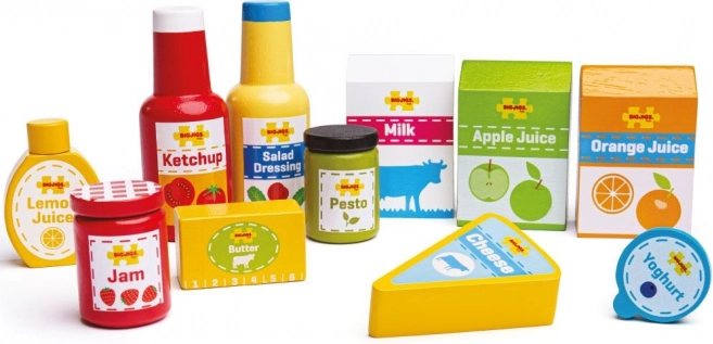 Realistic-looking foods for play kitchen and shop