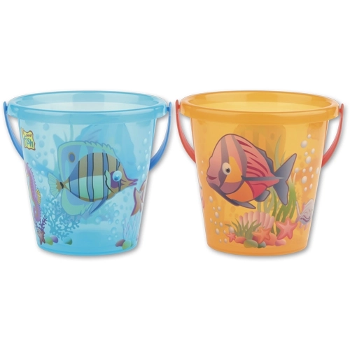 Androni Transparent Fish Bucket Diameter 13 cm – Blue