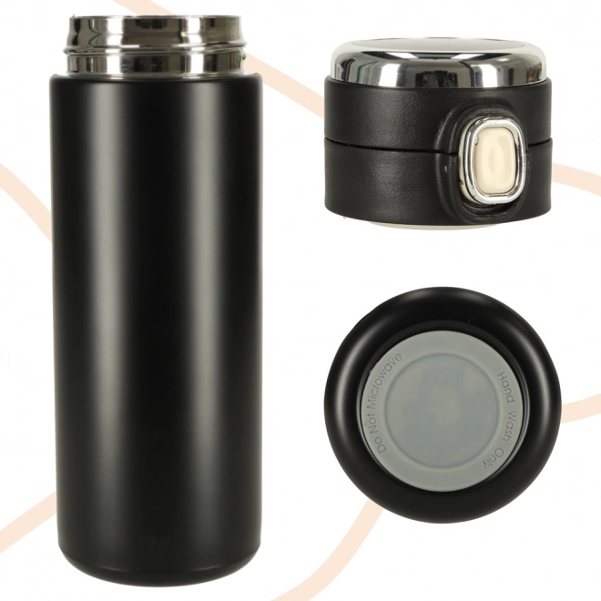 Tazza termica con beccuccio e display LED 420 ml nero