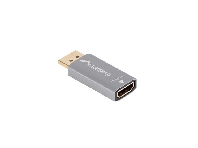 Silver 4K DisplayPort to HDMI Adapter