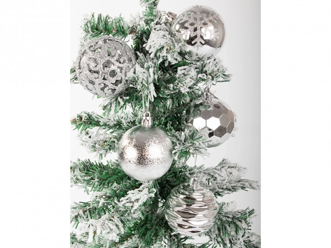 Palline di Natale assortite argentate set 16 pezzi