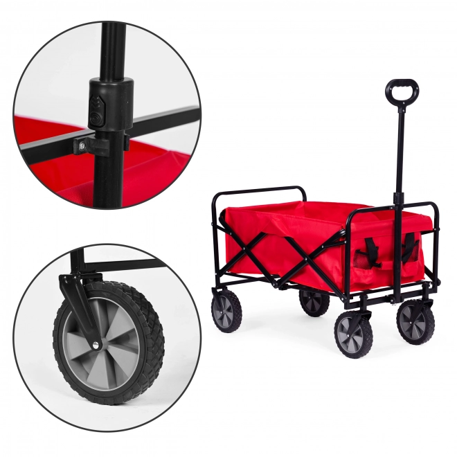 Folding Transport Cart MultiGarden Red 47x105 cm