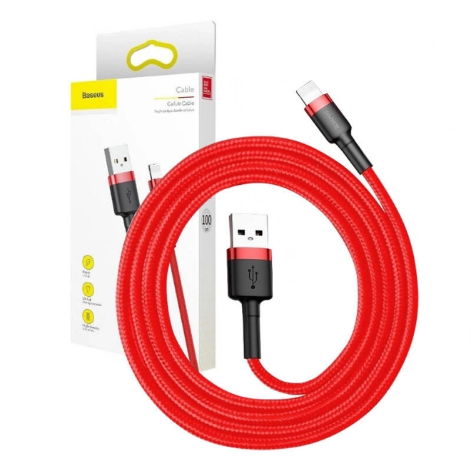 Baseus Cafule USB Lightning Kabel 3m Rot