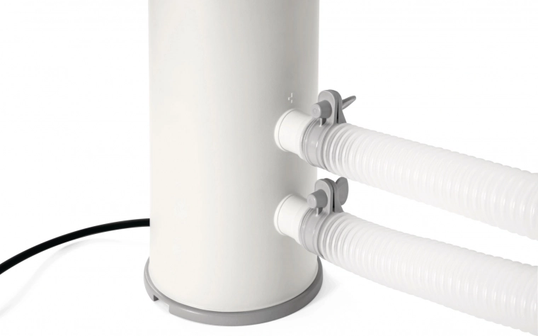 Dual hose ports with easy fastening