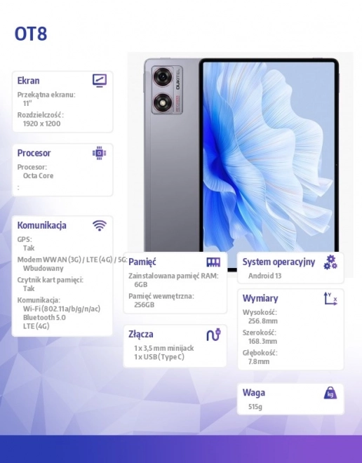 11-inch Tablet with 4G Connectivity 256GB - Gray