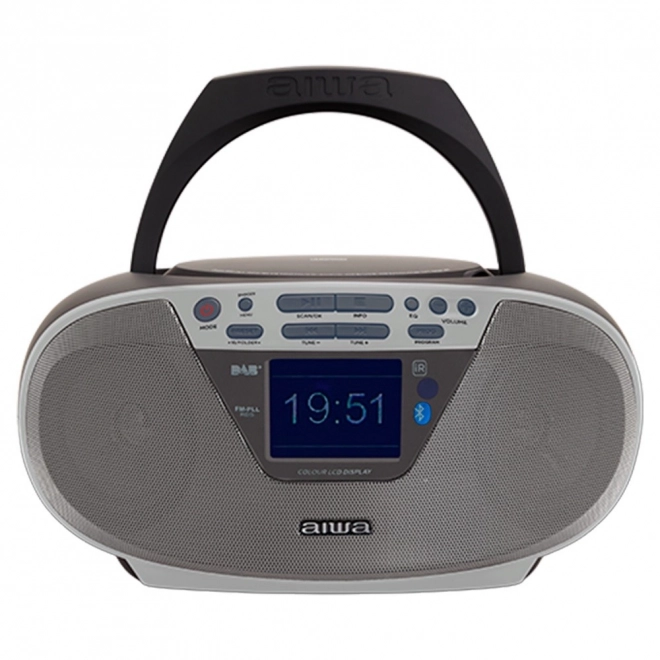 Portable stereo boombox with CD, DAB+, and Bluetooth