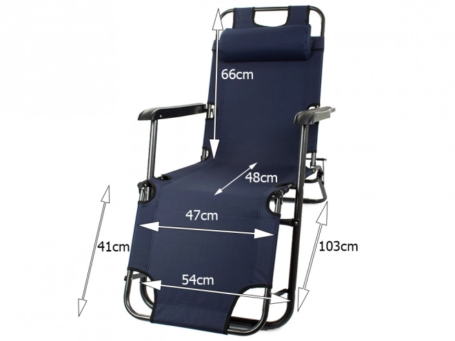 Garden beach folding lounger