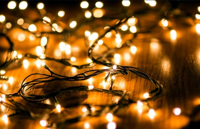 Led fényfüzér meleg fehér 10m 100 led