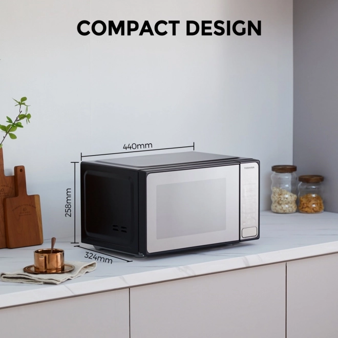 Modern Mirror Microwave Oven by Toshiba