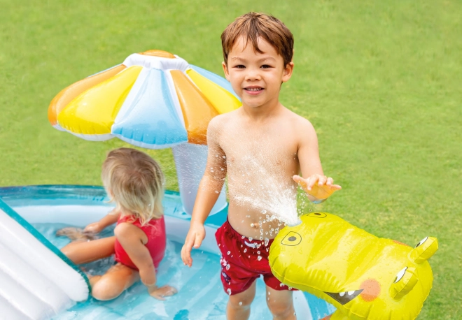Piscine gonflable pour enfants avec toboggan INTEX