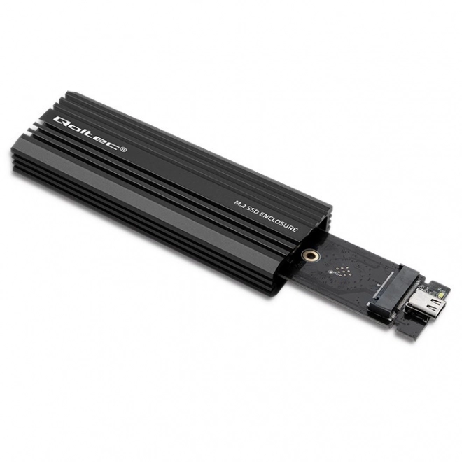 Portable ssd enclosure for m.2 drives by Qoltec
