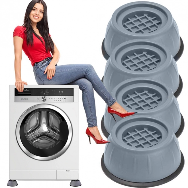Plaques antivibratoires pour machine à laver et lave-vaisselle 4 pcs
