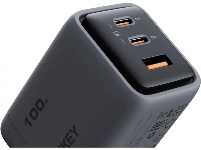 Aukey Fast Charger Comet Mix 3 with 3 Ports 100W