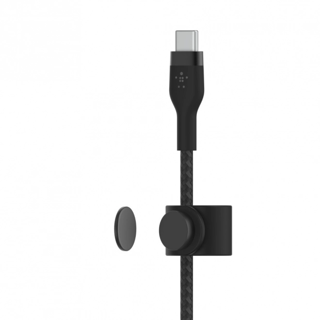 BoostCharge Silicone Braided USB-C Cable 2m Black