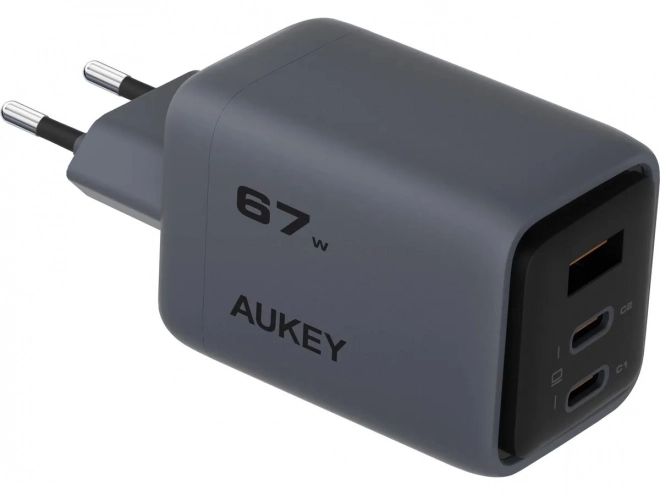 Aukey PA-C3 Comet Mix 3 GaN ultra-fast wall charger 67 W 3x USB (2x USB-C and 1x USB-A)