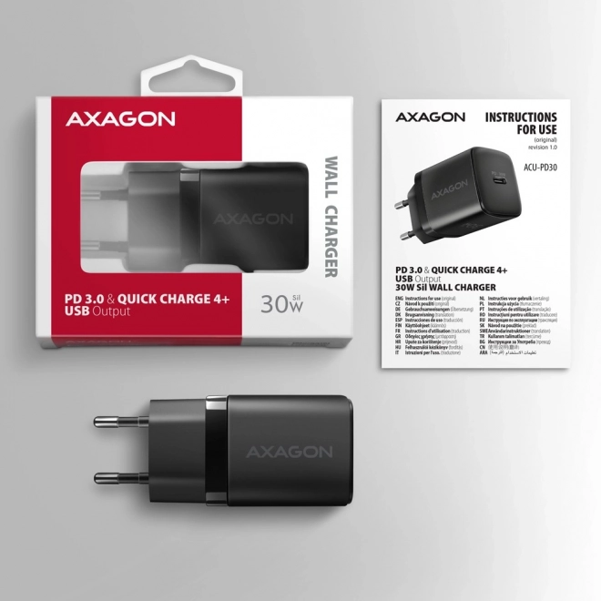 Fast Charging USB-C Wall Charger 30W Black
