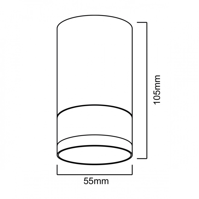 Surface Mounted White Aluminum Spotlight GU10