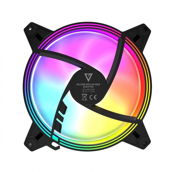 Ventilátor ARGB 140 mm čierny
