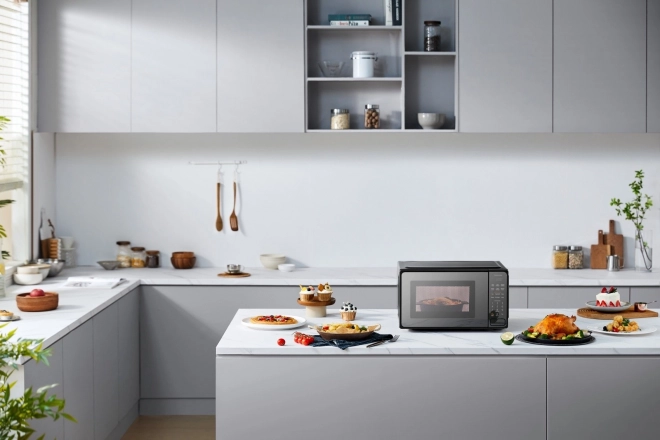 Modern Mirror Microwave Oven by Toshiba