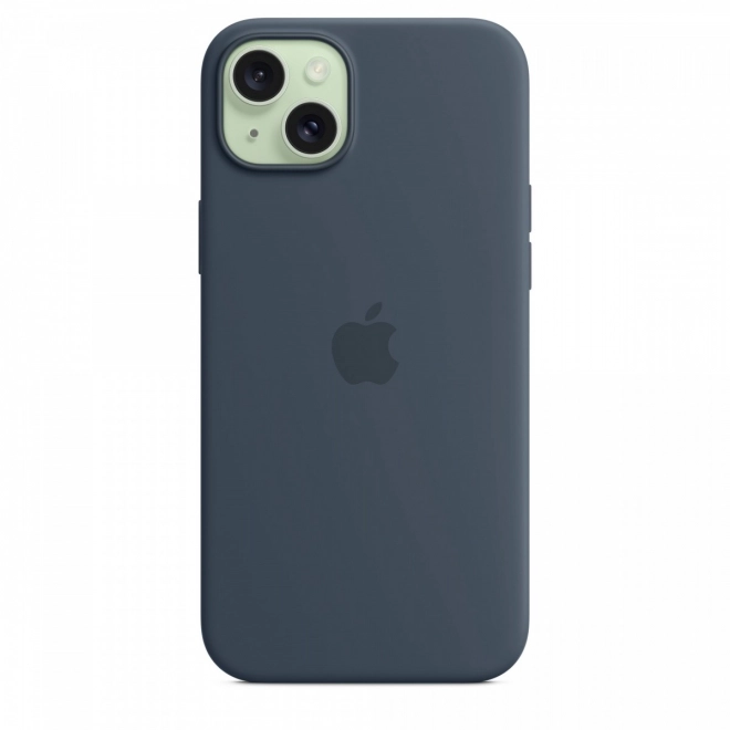 Silicone Case with MagSafe for iPhone 15 Plus - Stormy Blue