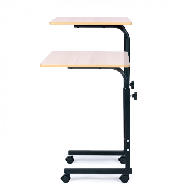 Mobile Laptop Table with Wheels - Brown