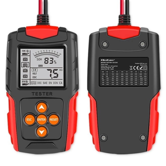 Tester batteria digitale con display LCD