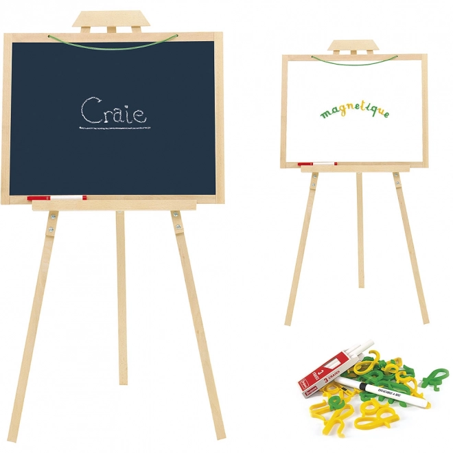 Jeujura Wooden Stand with Multifunctional Board