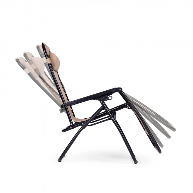 Garden chair with adjustable backrest - beige ZERO GRAVITY ModernHome