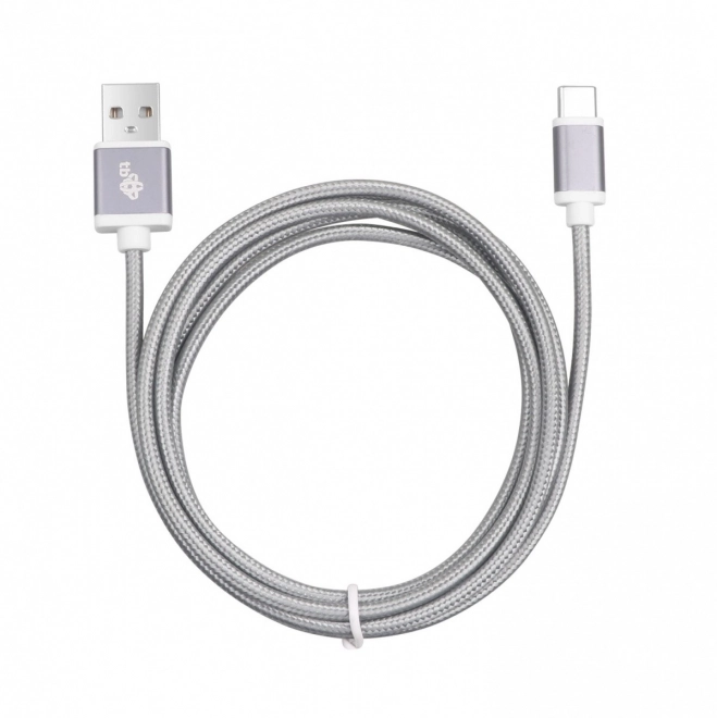 Kabel USB-USB C 1,5 m prémiový šedý kabel