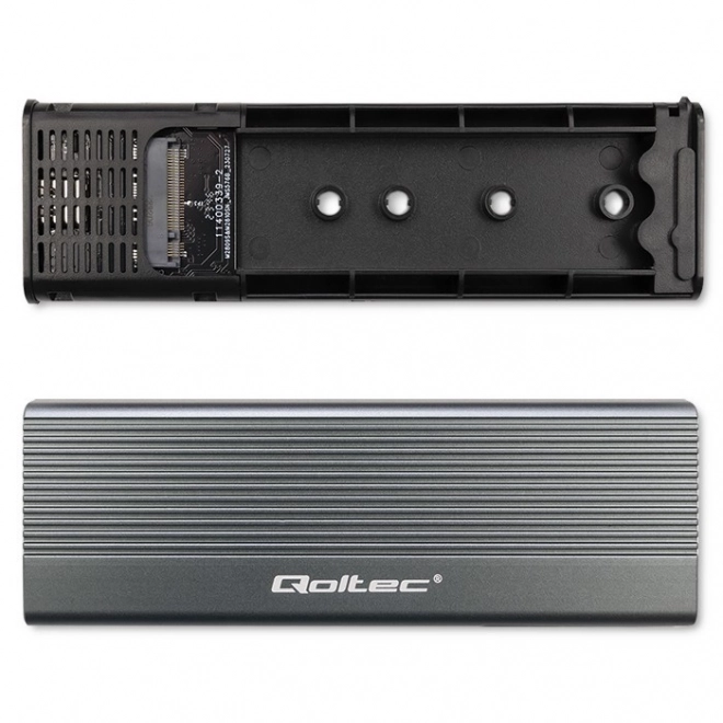 Aluminiumgehäuse für M.2 SSD SATA NGFF USB-C 2TB Grau