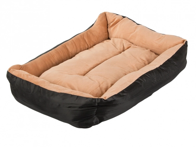 Black dog bed with comfortable padding