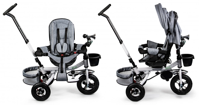 360° Swivel Tricycle Grey Delux with Canopy