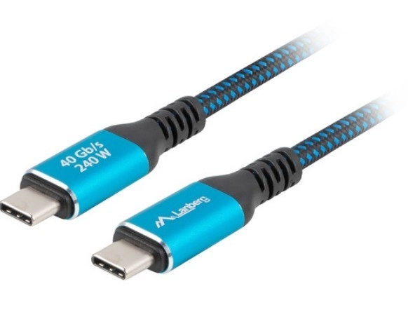 Usb-C Usb4 Cable 1.5m 240w Black-Blue