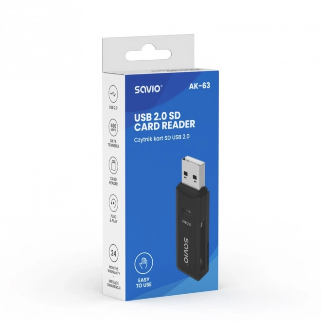 Lettore di schede SD USB SAVIO