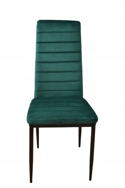 Sedie con schienale profilato - Velluto verde - Set 4 pz