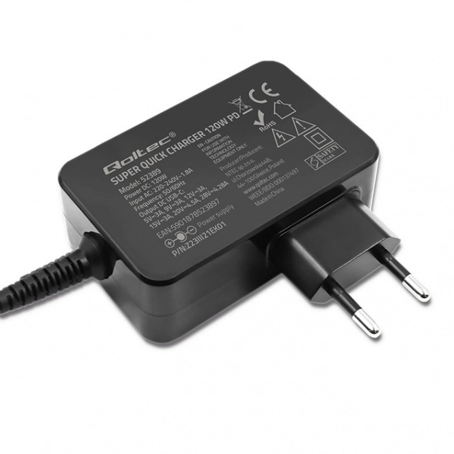 Qoltec Super Quick PD 120W USB-C Charger