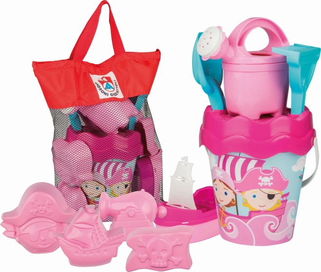 Androni Sand set pirates in travel bag – Pink