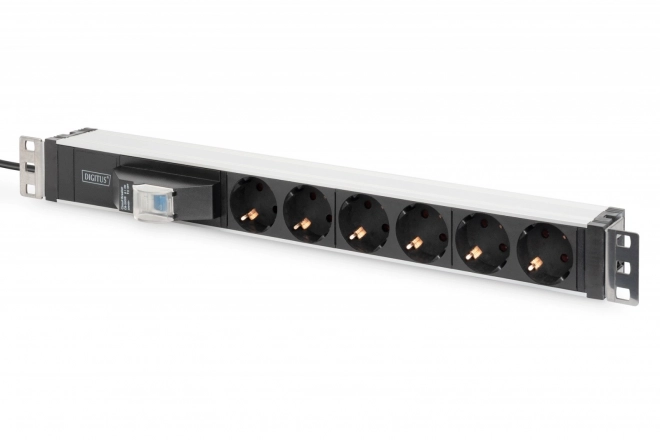 Power Strip PDU 19" Rack 6 Schuko Outlets