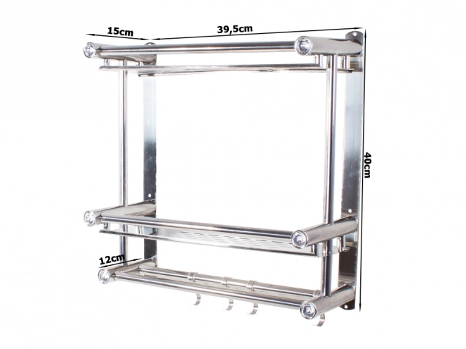 Organizer bagno sospeso con 2 ripiani