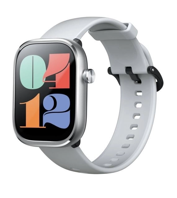 Smartwatch silver with health monitoring features