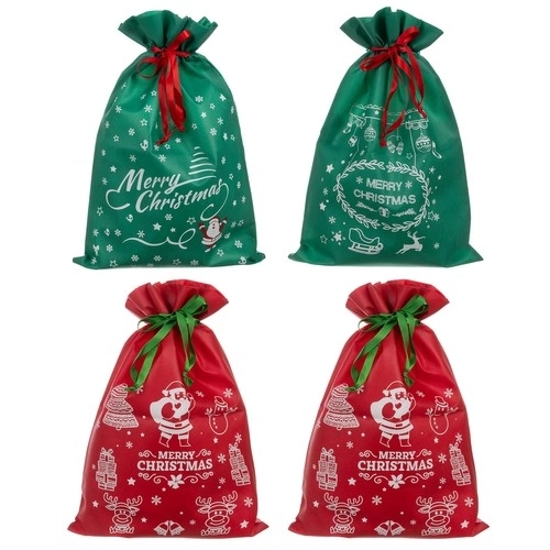 Sets von vier Weihnachtsgeschenktaschen