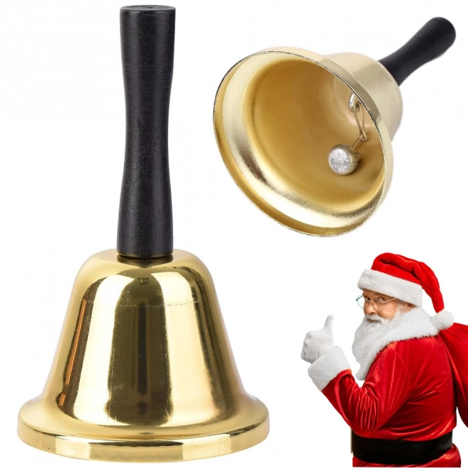 Gold Hand Bell with Black Handle
