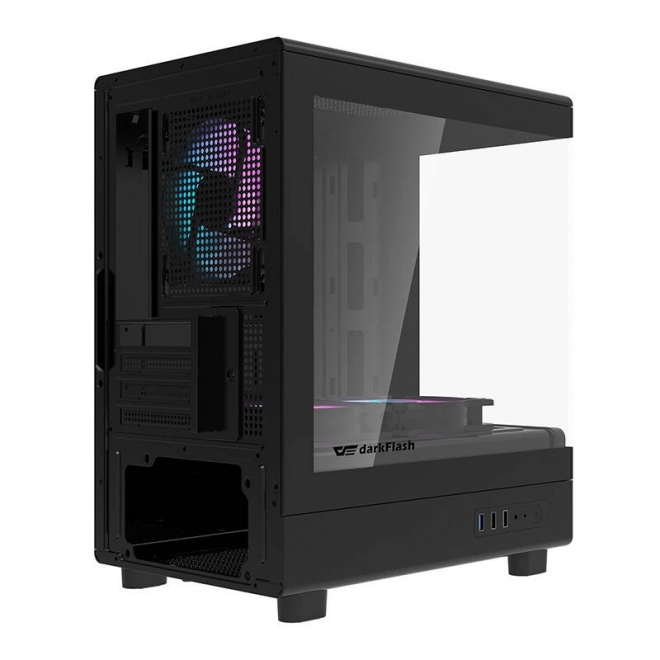 Case per PC Darkflash con 3 Ventilatori ARGB Neri